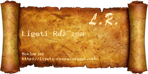 Ligeti Rózsa névjegykártya