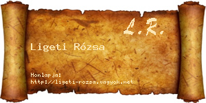 Ligeti Rózsa névjegykártya